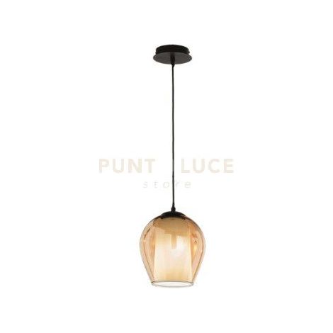 SOSPENSIONE BONNIE 1 VETRO AMBRA 1 LUCE ATTACCO E27 D.20CM H.24CM