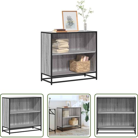 Bois d'ingénierie -  Bibliothèque sonoma gris 80,5x35x76 cm bois d'ingénierie (1/5)