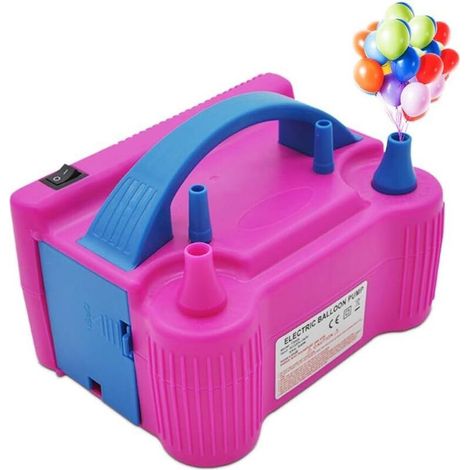 Pompe à Ballon Electrique, Gonfleur Ballon Electrique avec Double Buse Pompe à Ballon Portable, Décoration de Ballon pour Décoration de Noël (1/5)