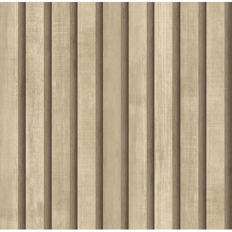 papier peint tasseaux de bois beige - Sanders & Sanders (1/3)