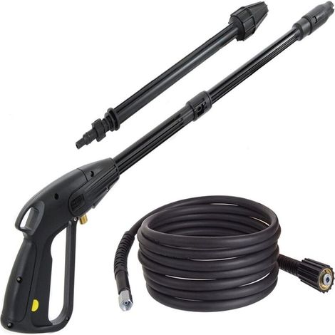 Pistola idropulitrice M14 con tubo ad alta pressione - Accessori per la pulizia ad alta pressione - Ugello regolabile - Lunghezza tubo 5 m