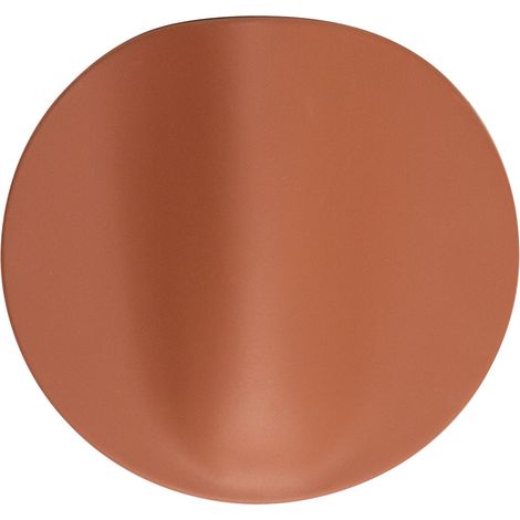 Sirio Lampada da parete in ceramica color Terracotta, LED 8W 2700K 625lm, diametro 24 cm, design Made in Italy per illuminazione interni IP40