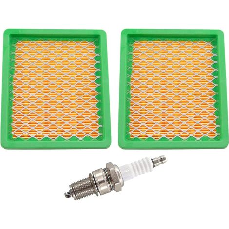 Lot de 2 filtres à air avec bougie d'allumage pour tondeuse Fuxtec FX-RM4639 FX-RM4639ECO FX-RM5196 FX-RM5196 eS FX-RM5196PRO FX-RM1855 FX-RM1860 FX-RM 5.5 5.0 (1/5)