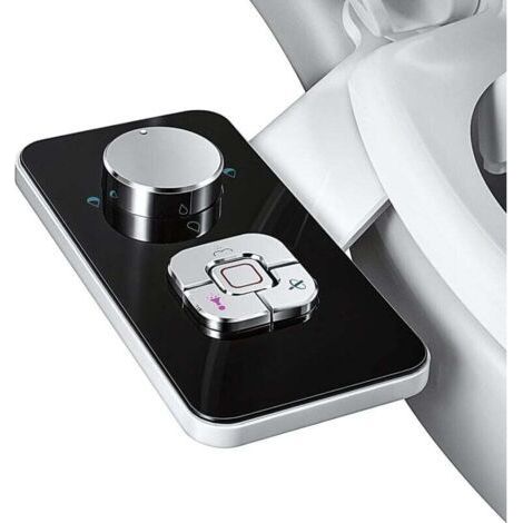 Non-Electric Bidet Sprayer with Self-Cleaning Dual Telescoping Nozzles - Front and Rear Cleaning - Adjustable Cold Water Button (1/4)