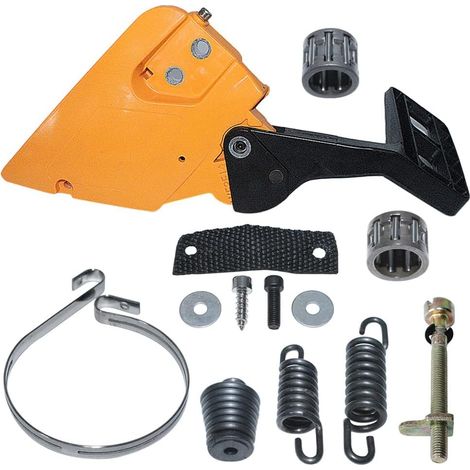 Kit de poignée de frein de chaîne et carter d'embrayage, pour tronçonneuse Partner 350 351, / (1/5)