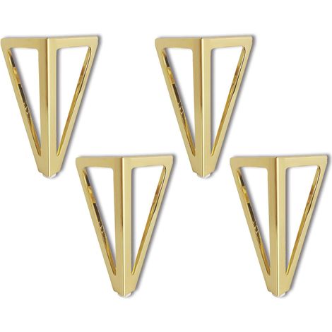set of 4 replacement furniture legs, 15 cm, triangular, black, self-assembling table legs, suitable for chairs, cabinets, sofas and other furniture. (1/5)