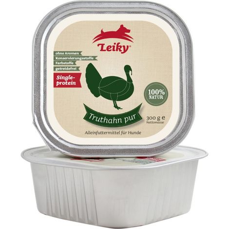 Pavo puro para perros 300 g  Alimento monoproteico de fácil digestión  Leiky