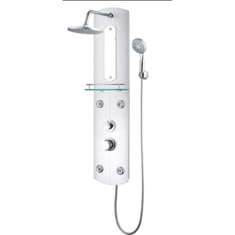 Pannello doccia soffione doccia plastica acciaio inox 110 cm 020003429