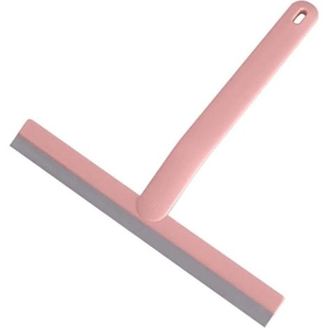 Raclette Of Shower,Raclette Room Of Bath In Silicone With Long Sleeves,Equipment Tool Of Cleaning Of Glass Universal Wall-mounted,Not Marquant For Mirror Car Glass Window Floor Tiles (Pink)-Fe (1/5)