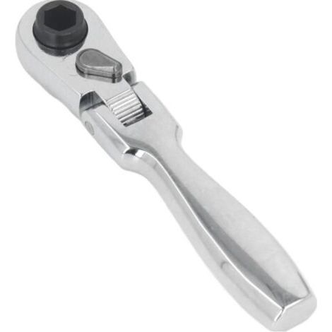Lntyq Clé à Cliquet à Tête Mobile, Flexible à 180 Degrés, Bouton de Dégagement Rapide de 1/4 Pouces, clé à Douille pour Mécanique (1/5)