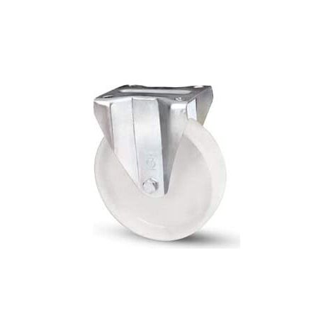 AVO - SUPPORTO PIASTRA FISSA CON FORO PASSANTE E RUOTA IN NYLON DIAM.80X30 ART. 118BISA