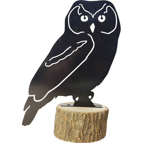 Décoration Métallique - Sculpture Forêt Creuse - Décor Intérieur Extérieur - Corbeau Hibou Tronc - Lot de 3 Pièces