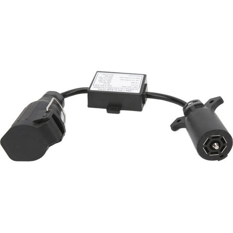 1 Adaptateur remorque 7 broches vers 13 broches, plastique, conversion USA Europe, voiture camion (1/5)
