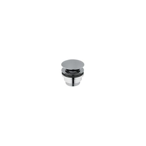 Piletta click clack per lavabo senza troppo pieno tappo cromato