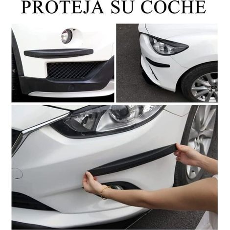 Lot de 4 bandes de protection pour pare-chocs de voiture – Caoutchouc noir anti-rayures – Dimensions 40 x 5.5 cm – Installation facile (1/4)