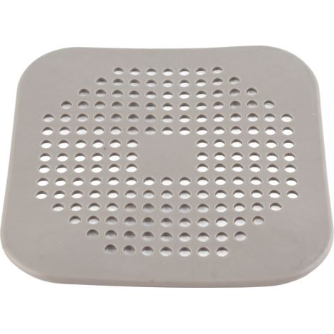 Filtre anti-cheveux en TPR pour bonde de douche, facile d'entretien et facile à nettoyer, pour salle de bain et cuisine (gris). (1/5)