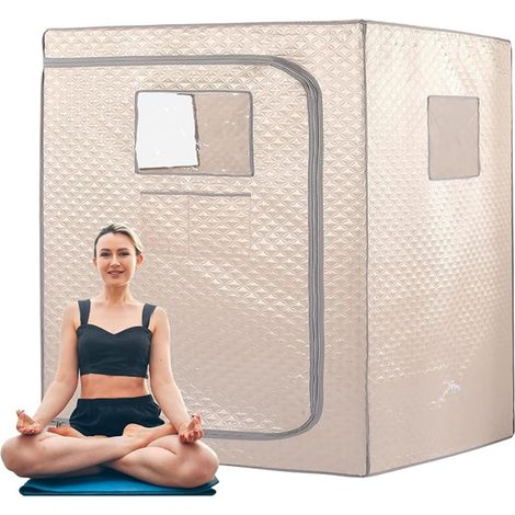 Kit de sauna portatif Tente de Sauna à Vapeur Portable, Tente de Sauna for 2 Personnes Double Pleine Grandeur, Spa à Domicile de Corps de Tentull de Sauna for la Détox de Relaxation sans Vapeur Tente