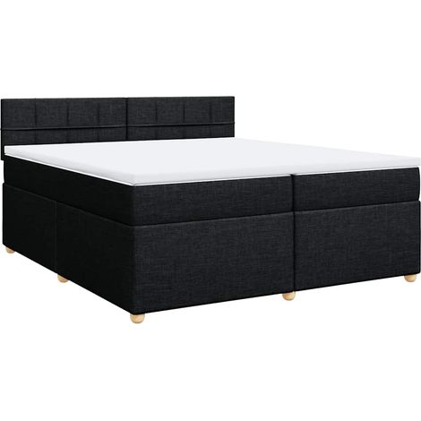 Maison Exclusive - Boxspringbett mit Matratze Schwarz 200x200 cm