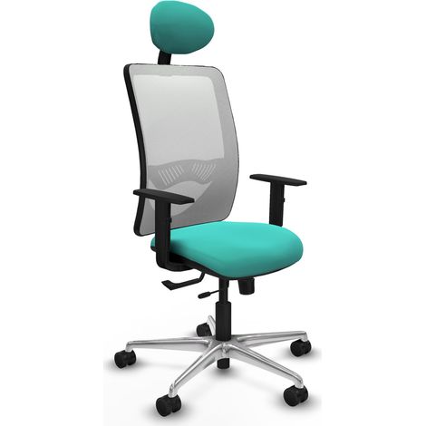Silla de oficina piqueras y crespo Zulema cuero sintético turquesa (1/2)