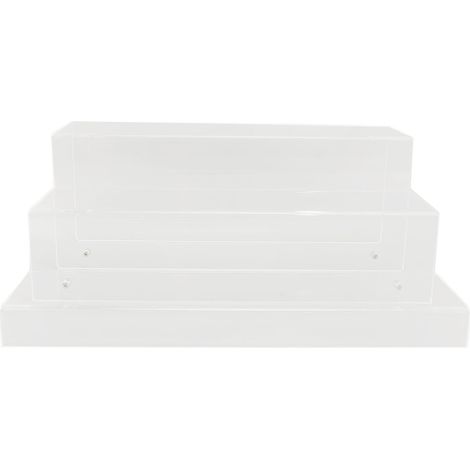 Étagère de Bar 3 Niveaux en Acrylique Transparent Support d'Exposition pour Bouteilles et Décorations 37x28,5x14cm (1/5)