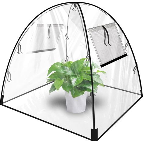 Mini Serre de Jardin en PVC Transparent, Pop up Petite Serre de Jardin, Film de Protection pour Plantes, pour Intérieur ou Extérieur, pour Légume, Plante, Fleurs (1/5)