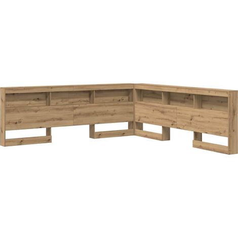 Tête de lit,Panneau décoratif de rangement avec étagère chêne artisanal 180 cm CFW6753728 (1/5)