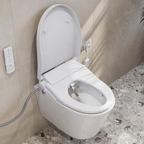 HOROW Smart Bidet Toilet Seat - Instant Warm Water - Silver-Ion Nozzle - Powerful Deodorization - Heated Seat & Warm Air Dryer - Dual Control (Remote & Knob) - LED Night Light (1/5)