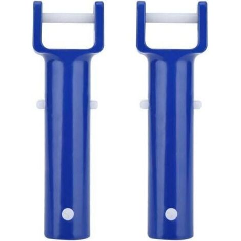 Pack nettoyeur de piscine et de spa avec manche bleu, accessoires de piscine et tête d'aspiration flexible pour spa et piscine