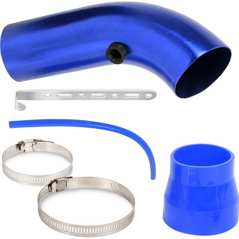 Kit d'admission d'air pour voiture avec filtre à air en forme de champignon de 76 mm/3 pouces, débit élevé, tuyau d'admission séparé, bleu. (1/4)