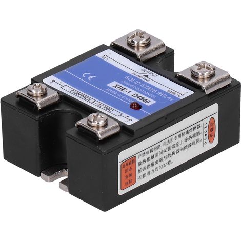 Relais à semi-conducteurs monophasé XRE‑1 D4840 en boîtier plastique transparent pour circuits électroniques (1/5)
