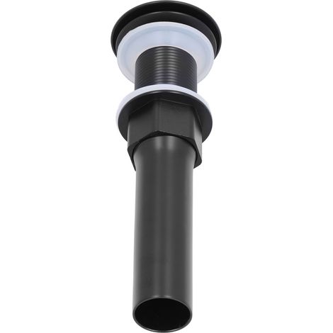 Bonde de lavabo ronde à clapet en cuivre et acier inoxydable avec panier filtrant, accessoire de salle de bain pour la maison (1/5)