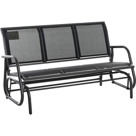Banc à bascule design RYAN noir (1/5)