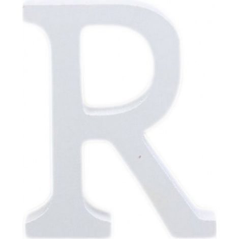 TrAdE Shop Traesio - Lettera R Legno Bianco 11cm Decorazione Confettata Matrimoni Compleanno Promessa -