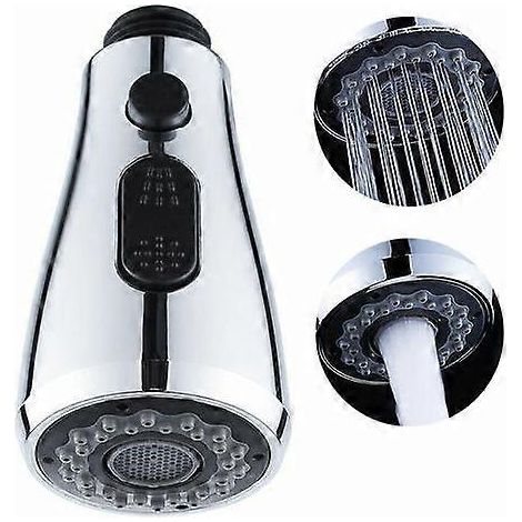 Bec de robinet d'évier à 2 fonctions, bec de cuisine G1/2, bec extractible, tête de remplacement pour robinet extractible (1/5)