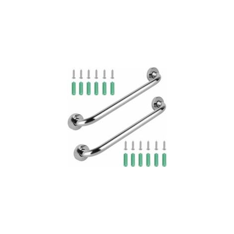 Maniglione di sicurezza a parete in acciaio inox da 30 cm – Per doccia e vasca da bagno – Impugnatura robusta – Facile installazione