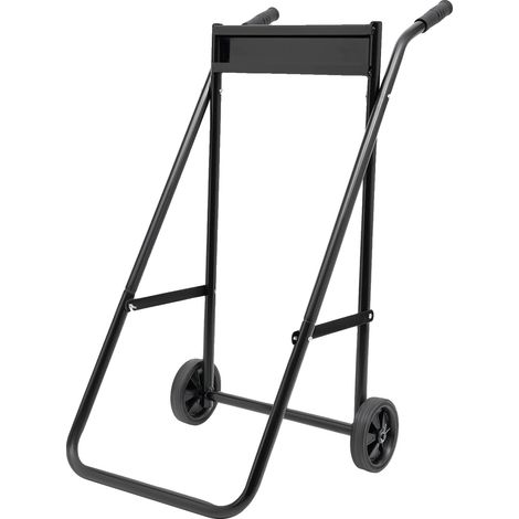 Carro para motor fueraborda, diseño portátil, construcción robusta, negro. (1/2)