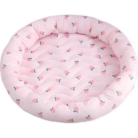 Cuccia rinfrescante per animali domestici in seta di ghiaccio per l'estate, misura L 65 x 65 cm. Tappetino rinfrescante in seta di ghiaccio, cuccia rotonda per animali domestici, leggera e fresca, ant (1/5)