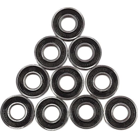 Roulements à billes à gorge profonde 6001RS 28 x 12 x 8 mm, lot de 10, argent et noir FDQ (1/5)