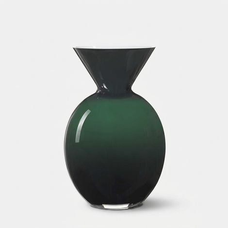 Vaso in vetro di design Made in Italy Pallottino 30 - Verde (1/2)