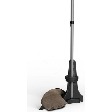 Dunkelbrauner Balkon-Sonnenschirmständer - von Ø20 bis 40 mm - 20 kg BASER