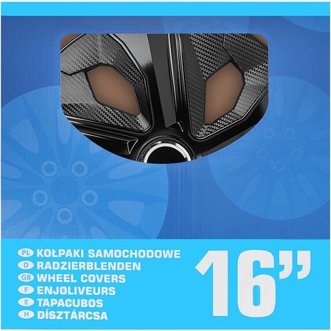 Ensemble denjoliveurs de roue noir carbone 16 pouces 4 pieces (1/5)