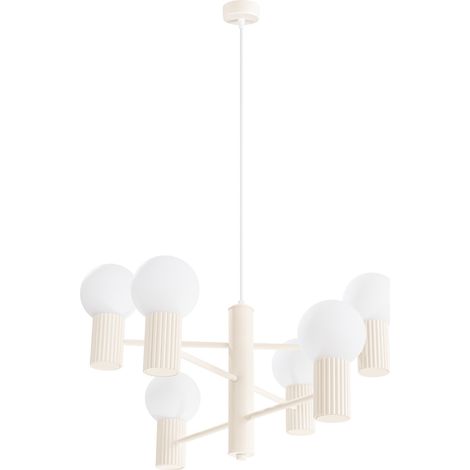 Kronleuchter Halo Beige 6xG9 Neutralweiß 64cm Sollux (1/5)