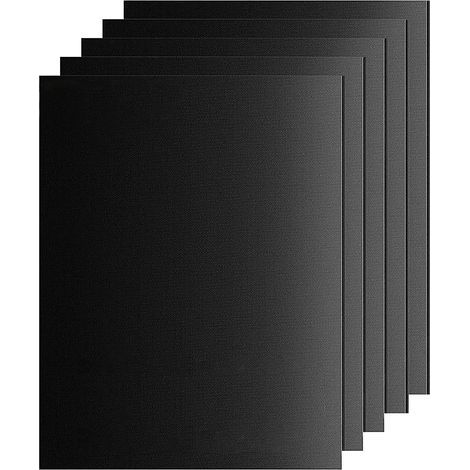 Tapis de Cuisson, 5 Pièces 50 40cm Papier Barbecue \u200bAnti-Adhérent Réutilisable Nettoyable, Grille BBQ Mats pour Fours Assistés/Charbon/Gaz/Grill électrique (1/5)