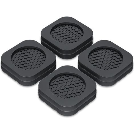 CCYKXA Set of 4 non-slip and anti-vibration rubber pads for floor protection and height improvement, compatible with washing machines, dryers, refrigerators, tables and (1/3)