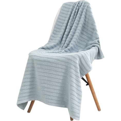 3 draps de bain coton, 70 x 140 cm, épais et absorbants, côtelés, pour salle de bain (1/5)