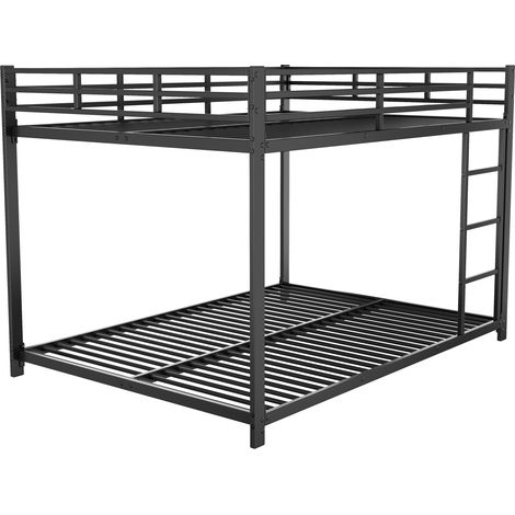 Litera infantil de metal 140 x 200 cm negra (1/5)