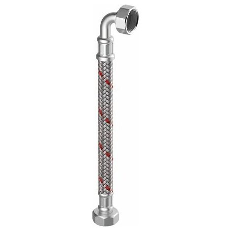 Flamco Meiflex Panzerschlauch Heizung/Klima 1/2 Zoll IG x 1/2" Bogen, 1000 mm, M4327.1221.100