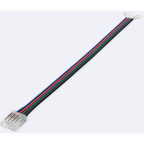 Connettore Hippo con Cavo per Strisce LED RGB 12/24V DC SMD IP20 Larga 10mm 10 mm