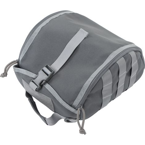 Sac de rangement pour casque de camping en toile anti-rayures, réglable, gris (1/5)