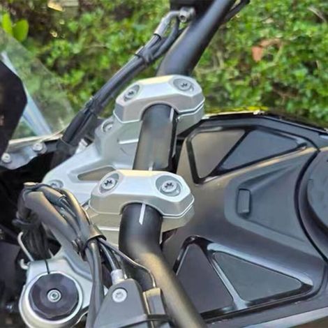 1 paire, Couleur : argent, Matériau : alliage d'aluminium, protège-guidons pour moto BMW R1300G (1/5)